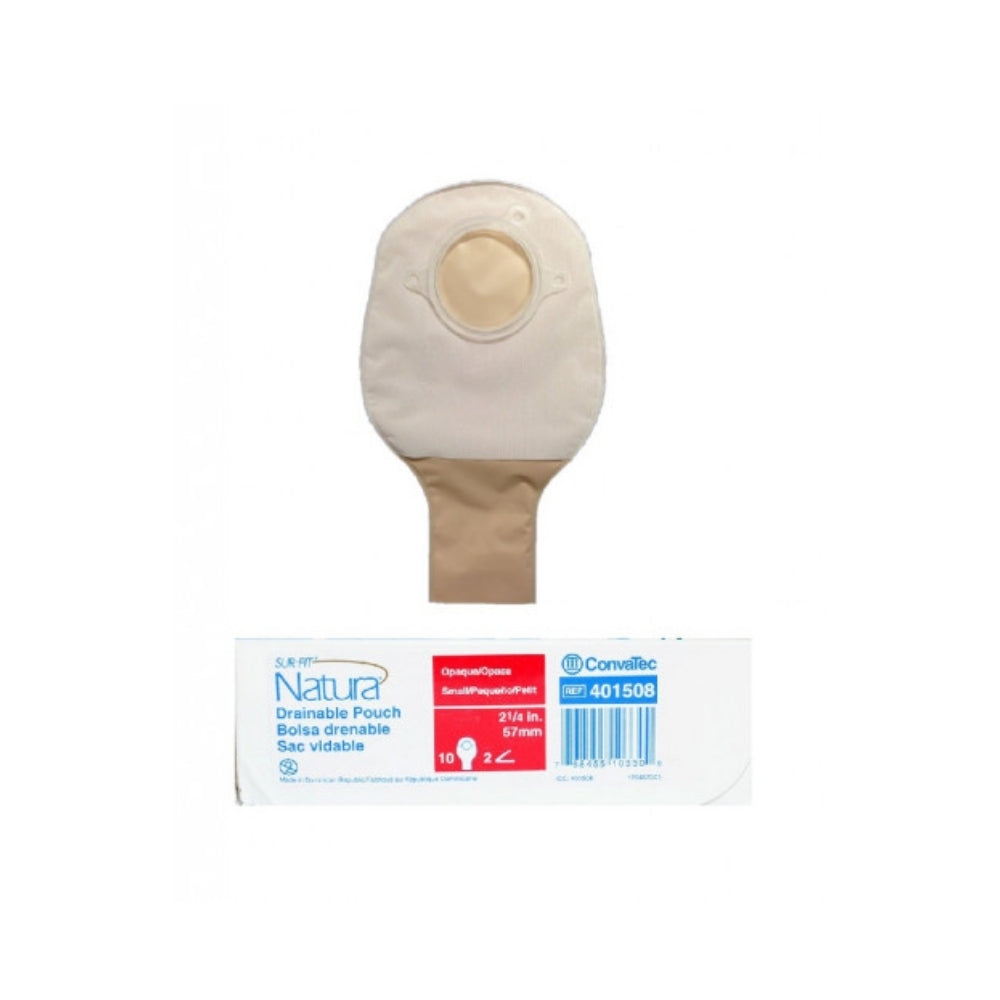 CONVATEC SURFIT NUTRA DRAIN 10IN OPAQUE POUCH 57MM (401508) 10S