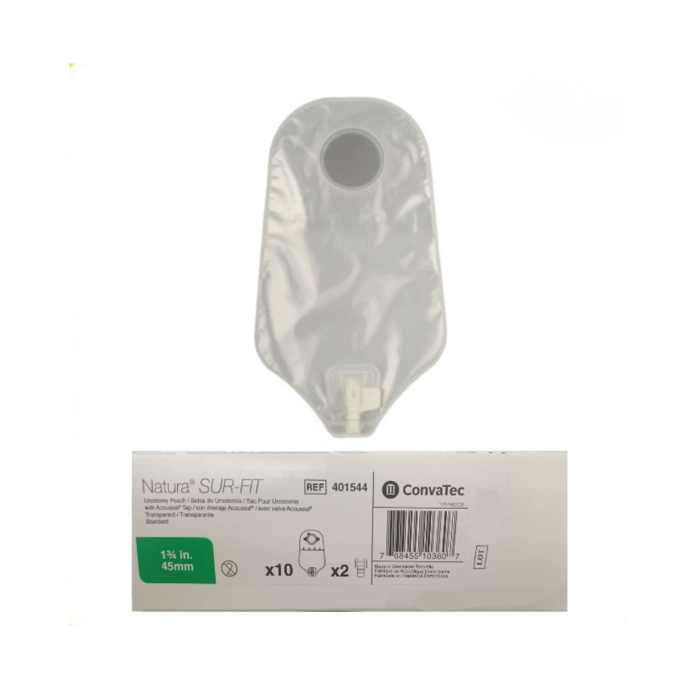 CONVATEC SURFIT NUTRA UROS POUCH ACCU TAP STAND TRANS 45MM (401544) 10S