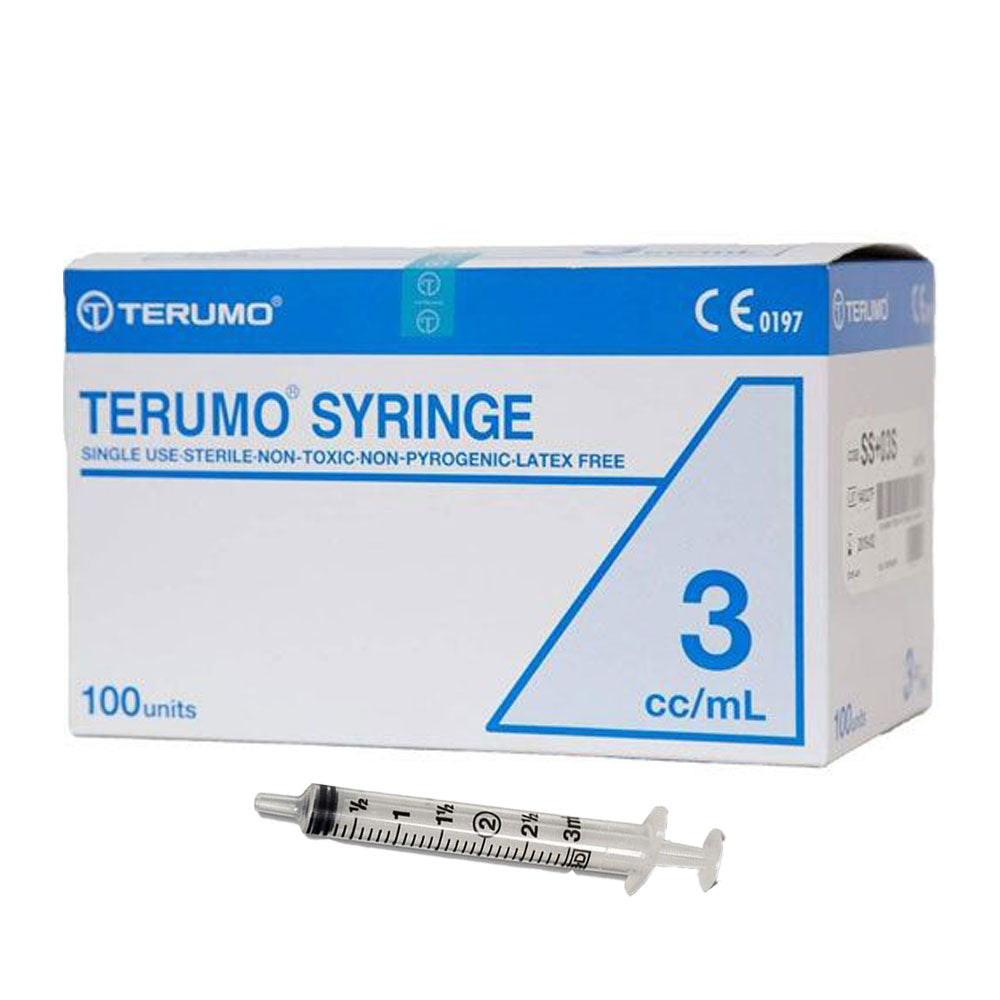 TERUMO SYRINGE WITHOUT NEEDLE 3ML SLIP TIP SS+03S 100S