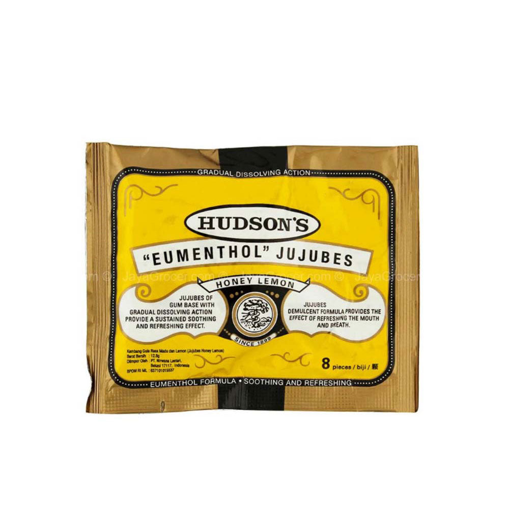 HUDSONS JUJUBES HONEY LEMON 8S