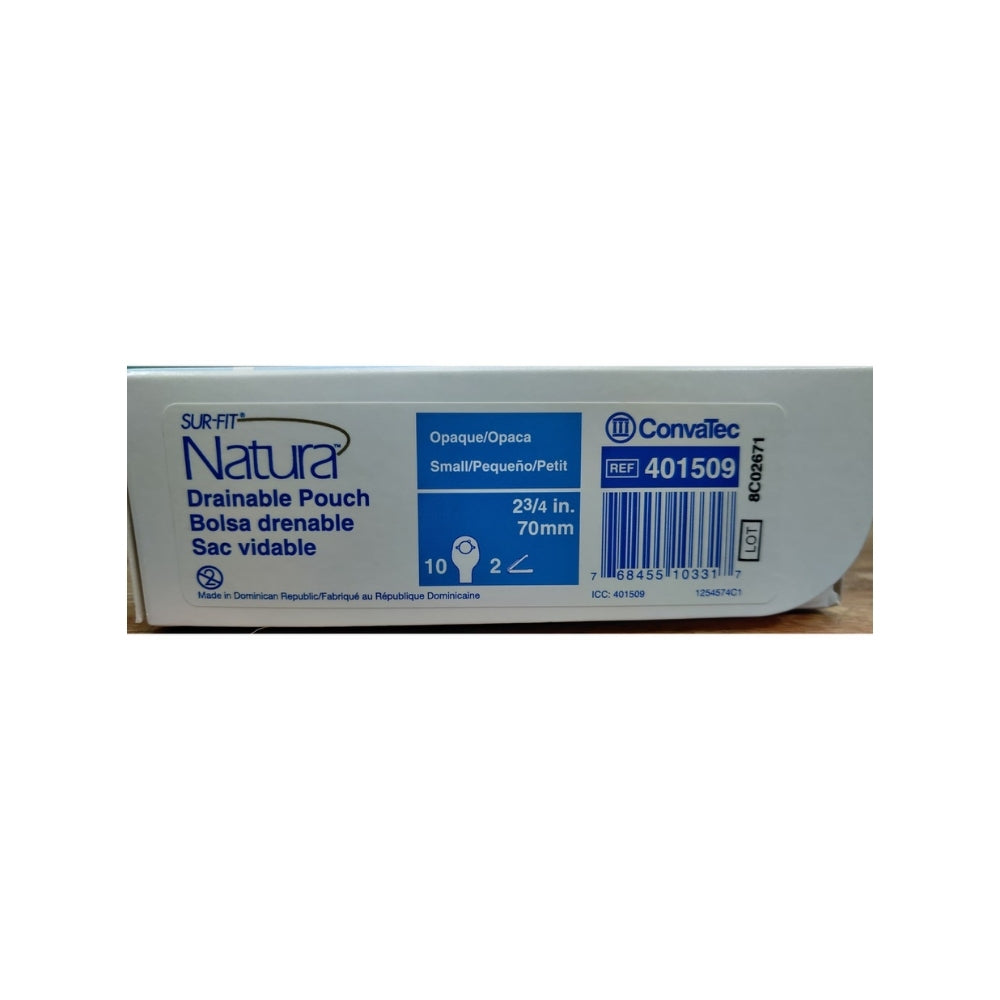 CONVATEC SURFIT NATURA DRAIN POUCH 12 STAD OPAQUE 70MM (401509) 10S