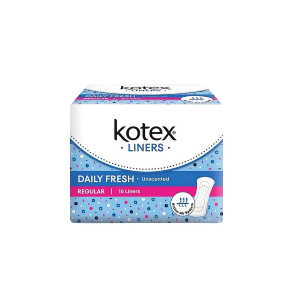 KOTEX FRESH PANTYLINER REGULAR UNSCENTED 16S