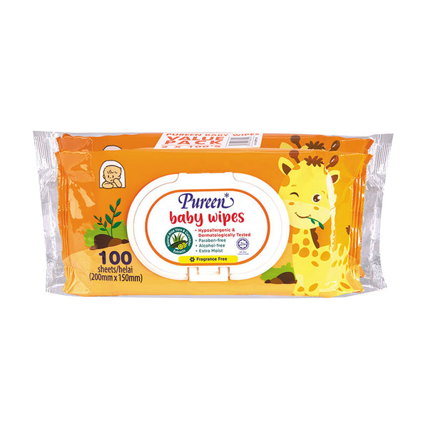 PUREEN BABY WIPE FRAGRANCE-FREE 100SX2