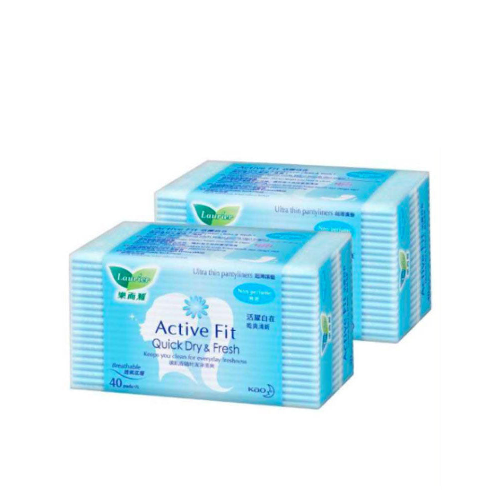 LAURIER PANTYLINER ACTIVE FIT NON PERFUME 40SX2