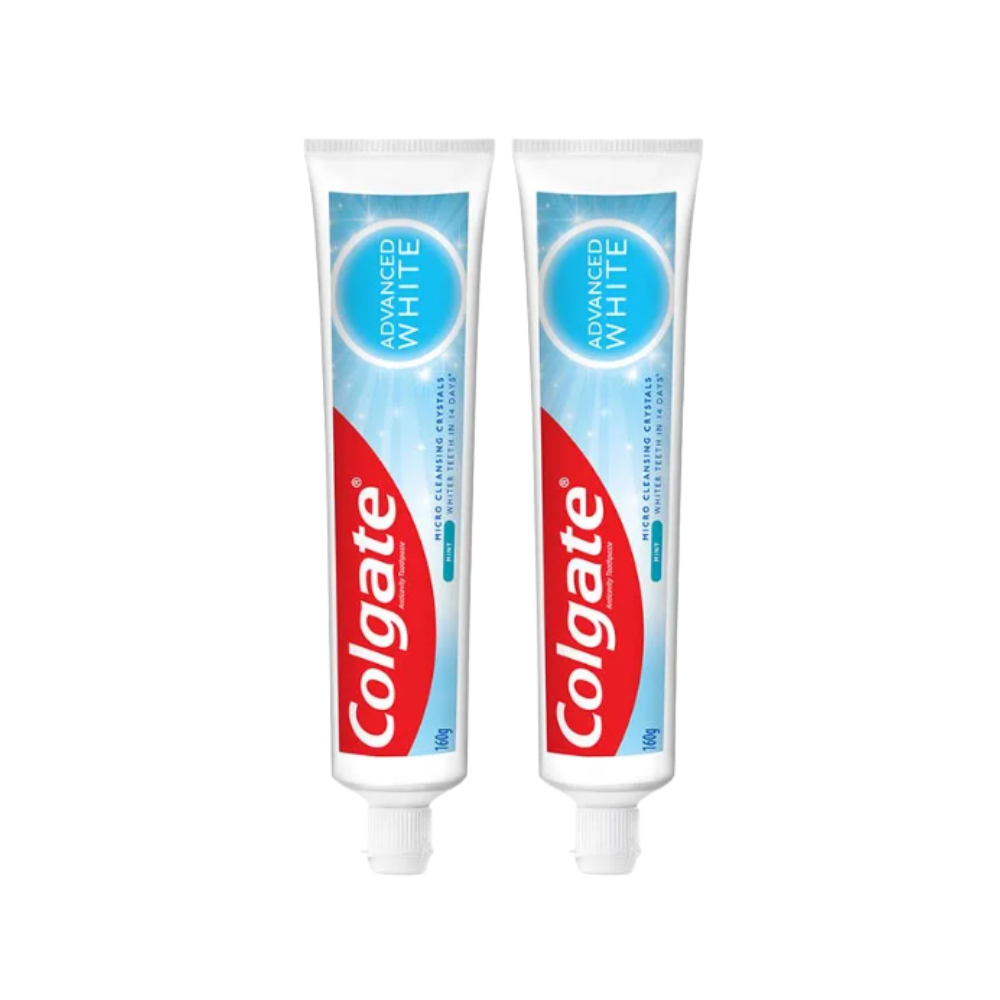 COLGATE TOOTHPASTE ADVANCE WHITENING 160G X2