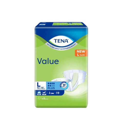 TENA VALUE ADULT DIAPER L 8S
