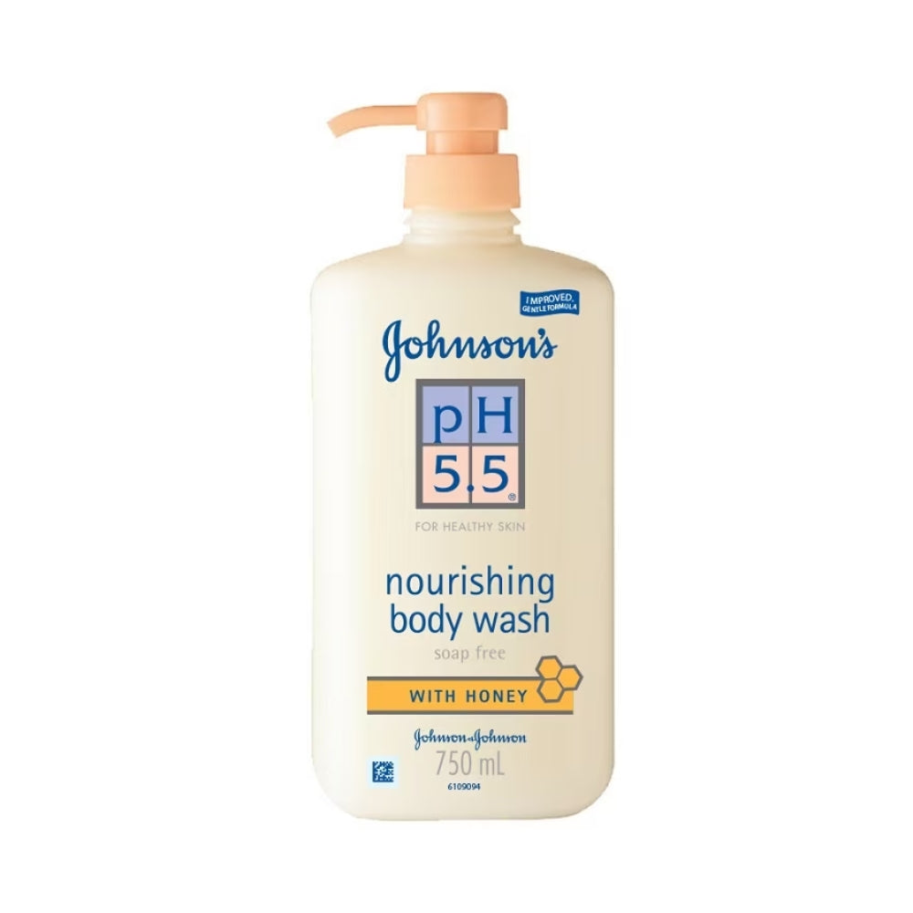 JOHNSONS BABY PH5.5 NOURISHING BODY WASH WITH HONEY 750ML