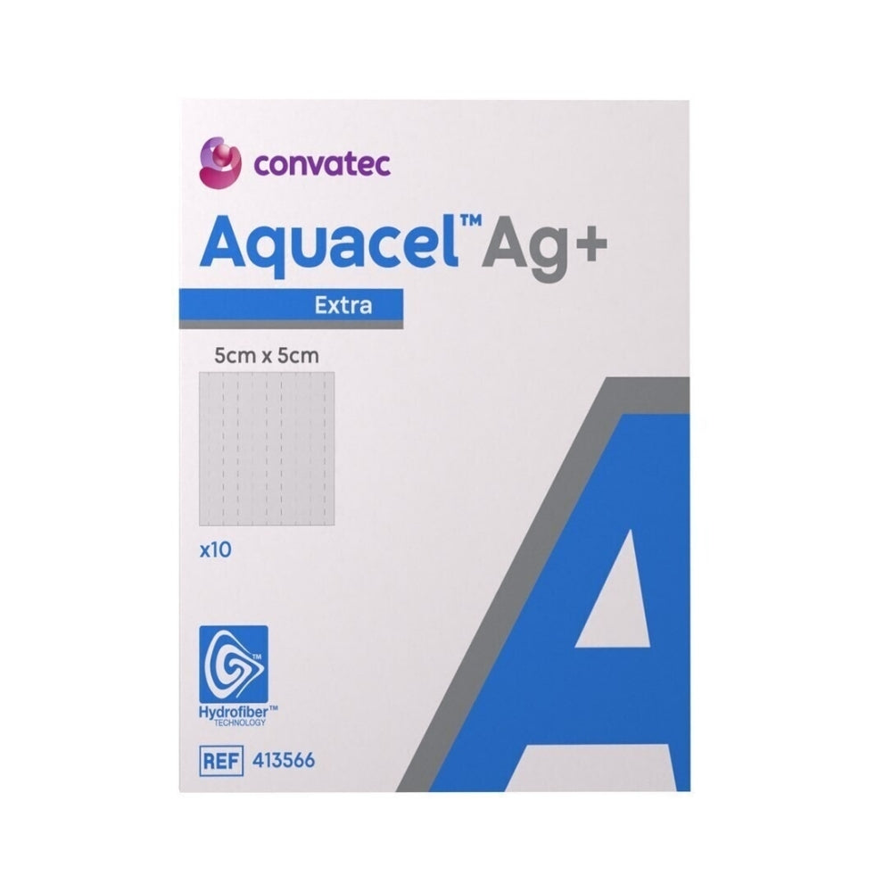 CONVATEC AQUACEL AG PLUS EXTRA 5CM X 5CM (413566) 10S