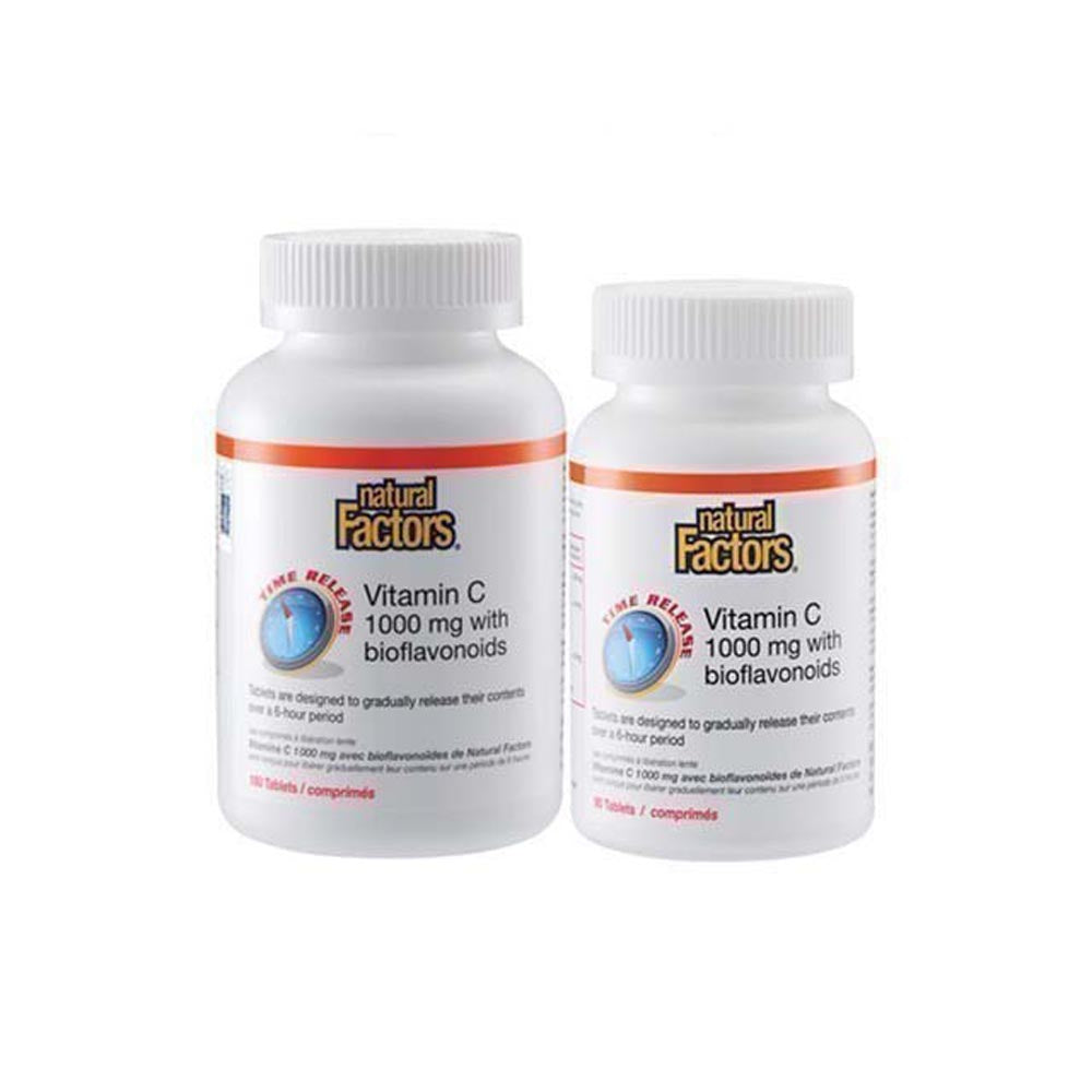 NATURAL FACTORS VITAMIN C TIME RELEASE 180S+90S