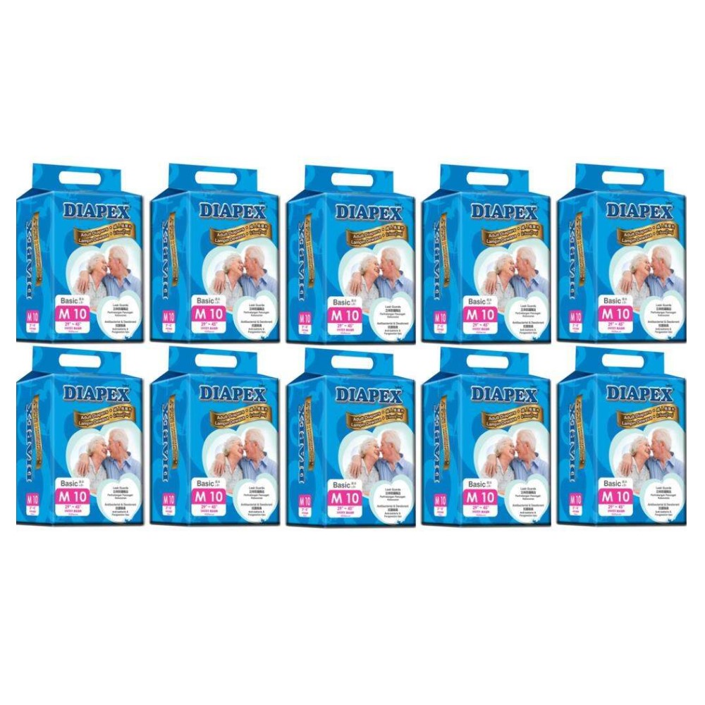 DIAPEX Adult Diapers - M 10S X 10