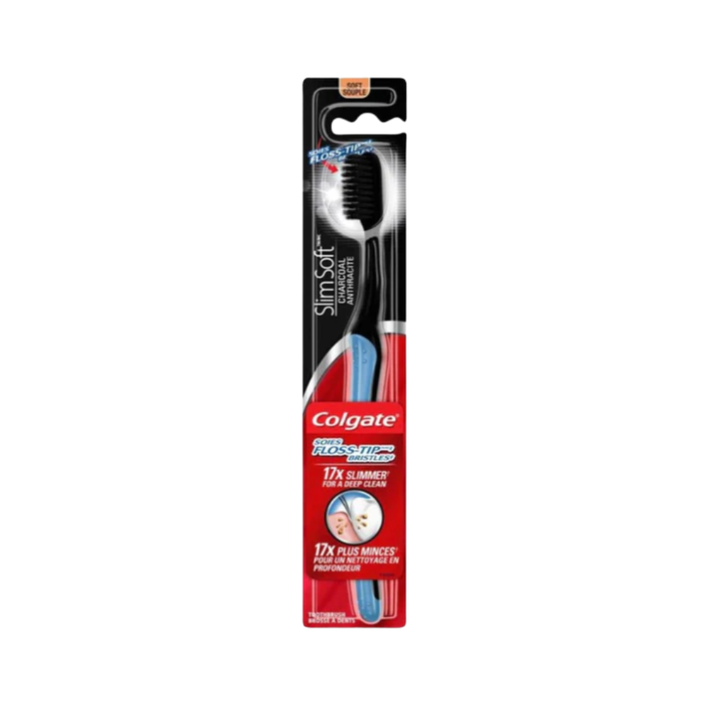 COLGATE TOOTHBRUSH SLIM SOFT CHARCOAL ULTRA SOFT 1S X12