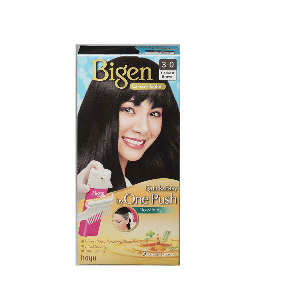 BIGEN ONE PUSH HAIR COLOR 3-0 DARKEST BROWN