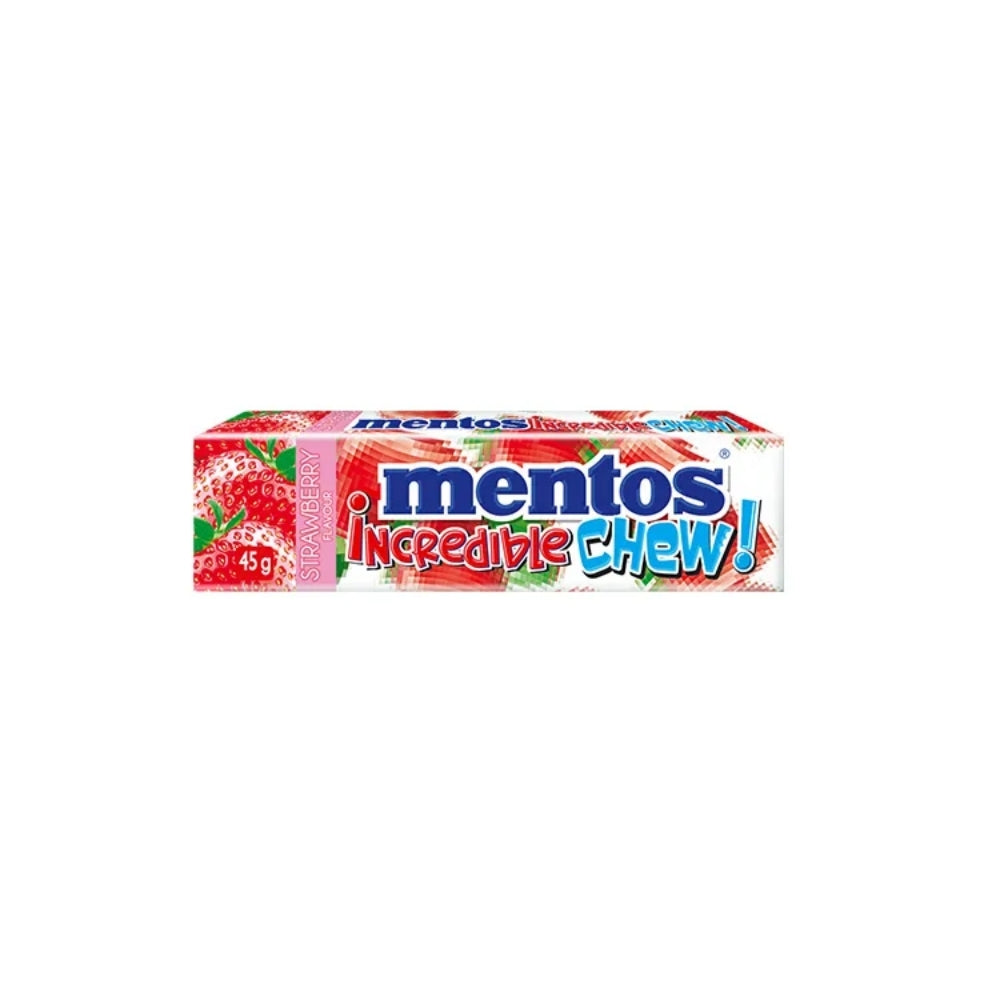MENTOS INCREDIBLE CHEW STRAWBERRY 45G 20S