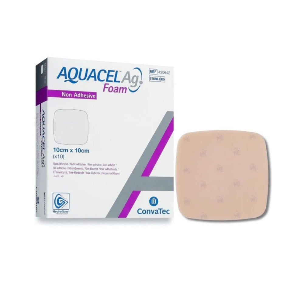CONVATEC AQUACEL AG FOAM NON ADHESIVE 10CMX10CM  (420642) 10S
