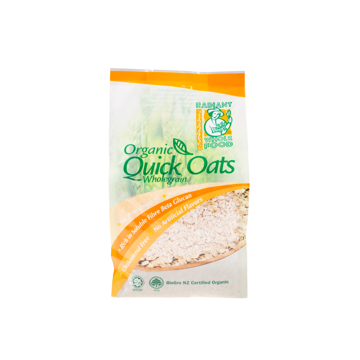 RADIANT ORGANIC QUICK OATS 500G