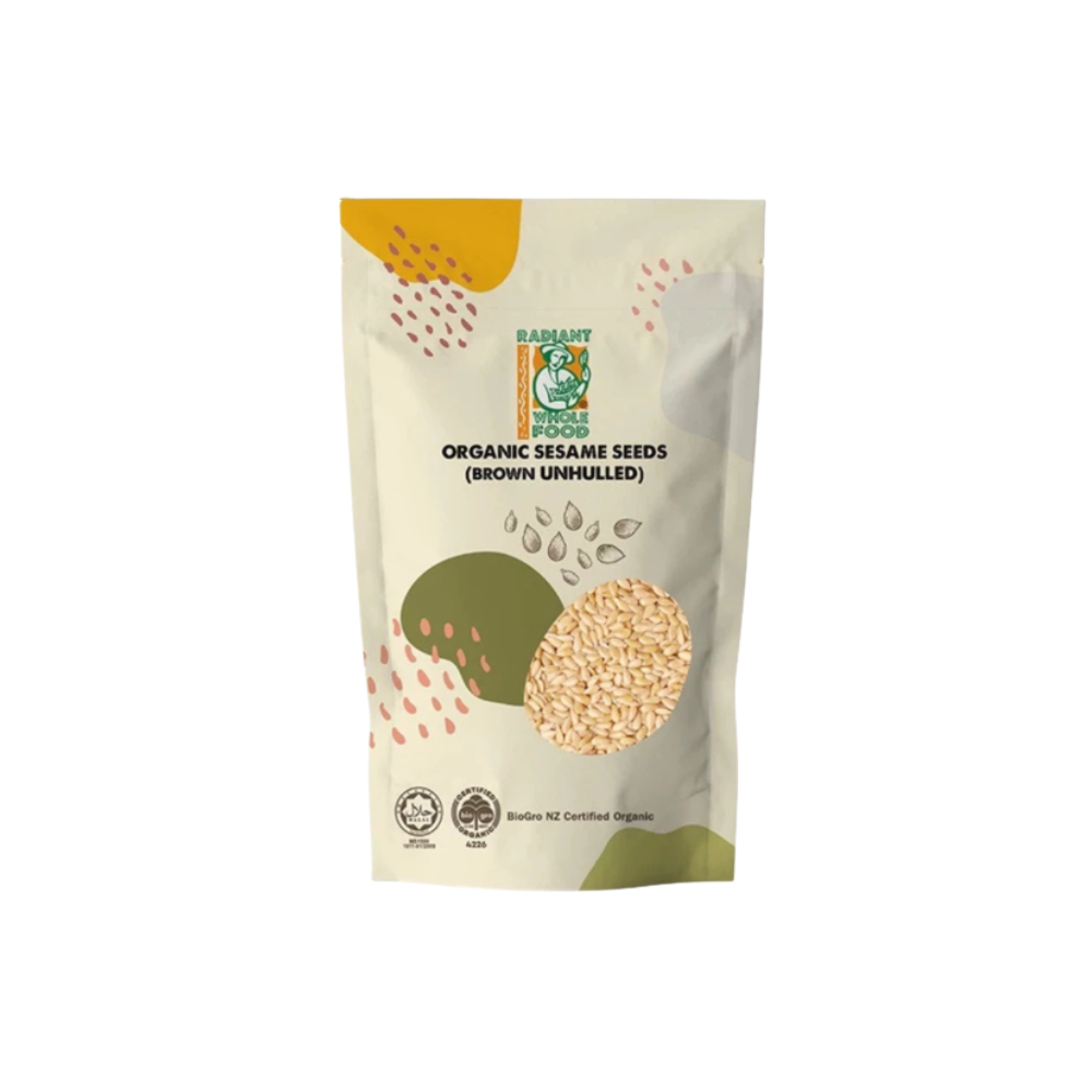 RADIANT ORGANIC BROWN SESAME UNHULLED 200G