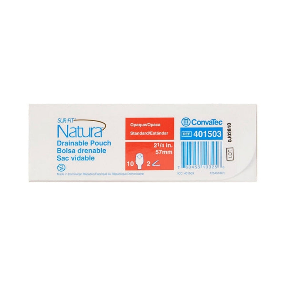 CONVATEC SUR -FIT NATURA DRAINABLE OPAQUE 12 POUCH 57MM (401503) 10S