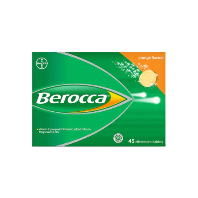 BEROCCA EFFERVESCENT ORANGE 45S