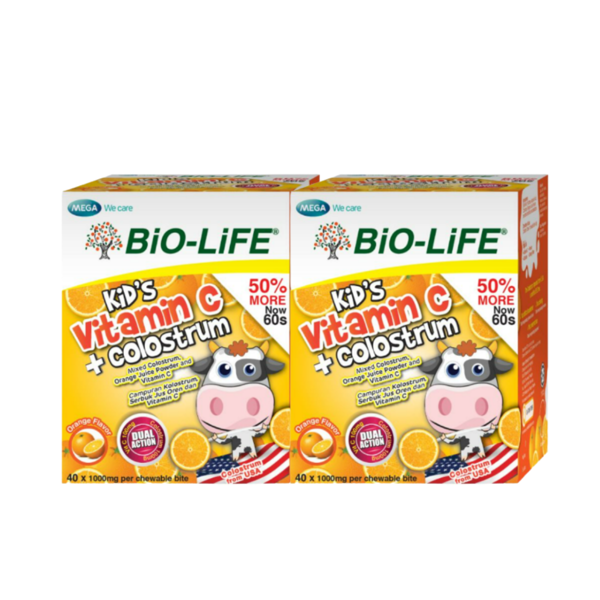 BIO-LIFE KIDS VITAMIN C+COLOSTRUM 60SX2