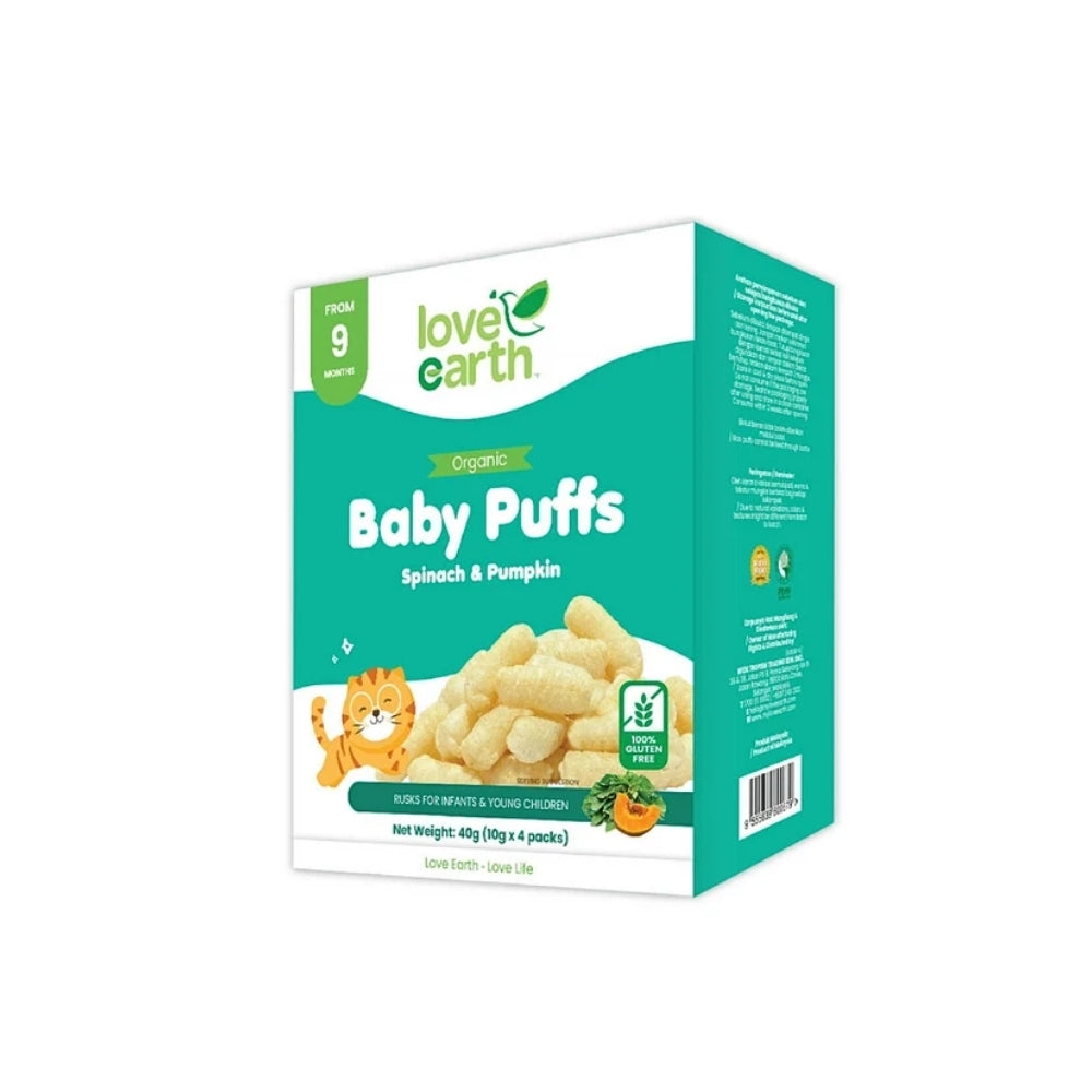 ORGANIC BABY PUFFS SPINACH & PUMPKIN 10G