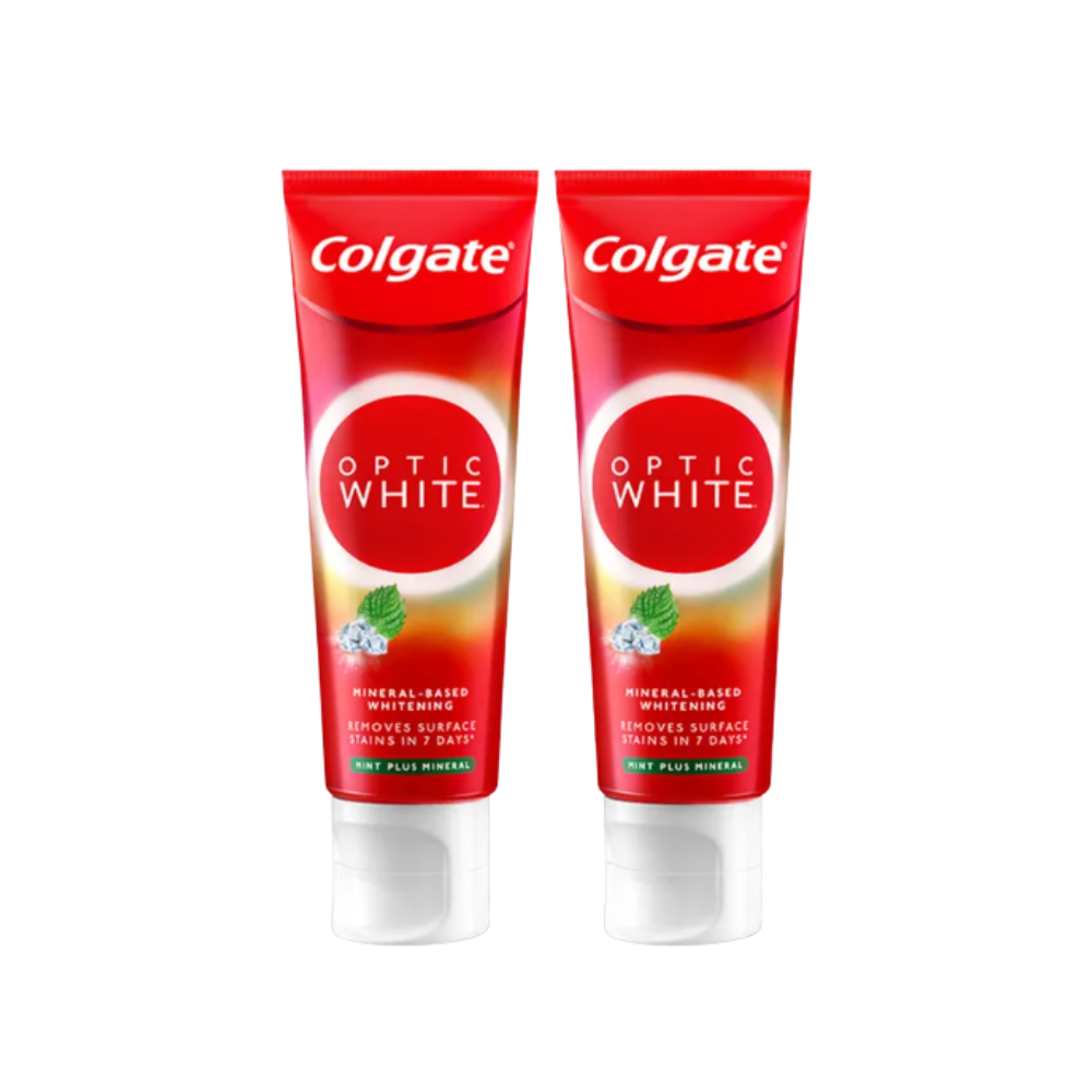 COLGATE OPTIC WHITE MINT PLUS MINERAL 100G X 2