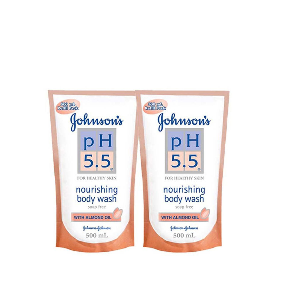 JOHNSON PH5.5 ALMOND OIL BODY WASH 500ML X 2