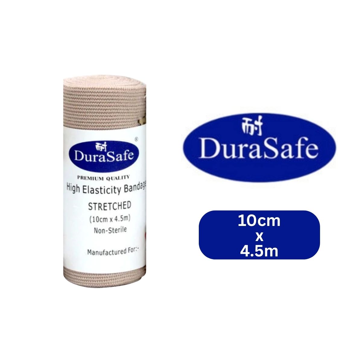 DURASAFE HIGH ELASTICITY BANDAGE 10CM X 4.5M