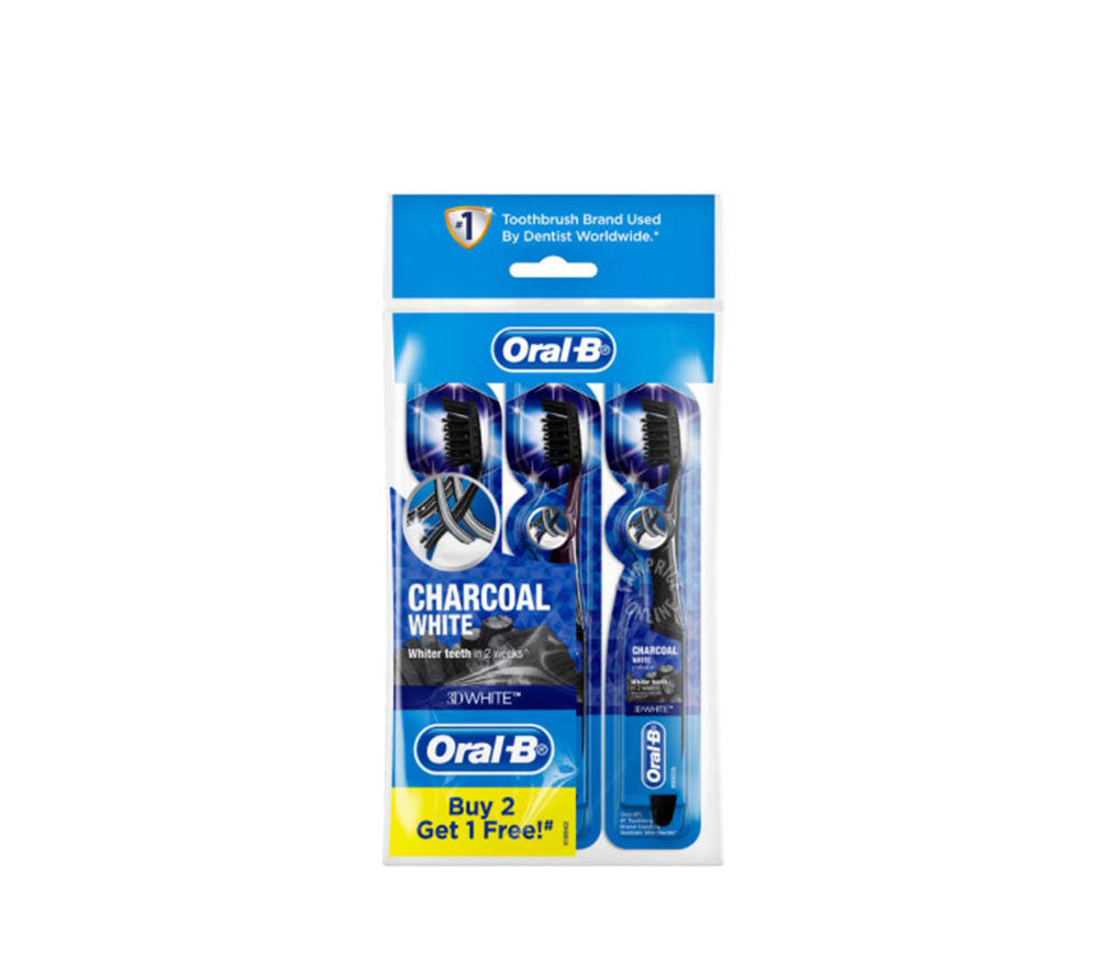 ORAL B TOOTHBRUSH CROSSACTION CHARCOAL 3S