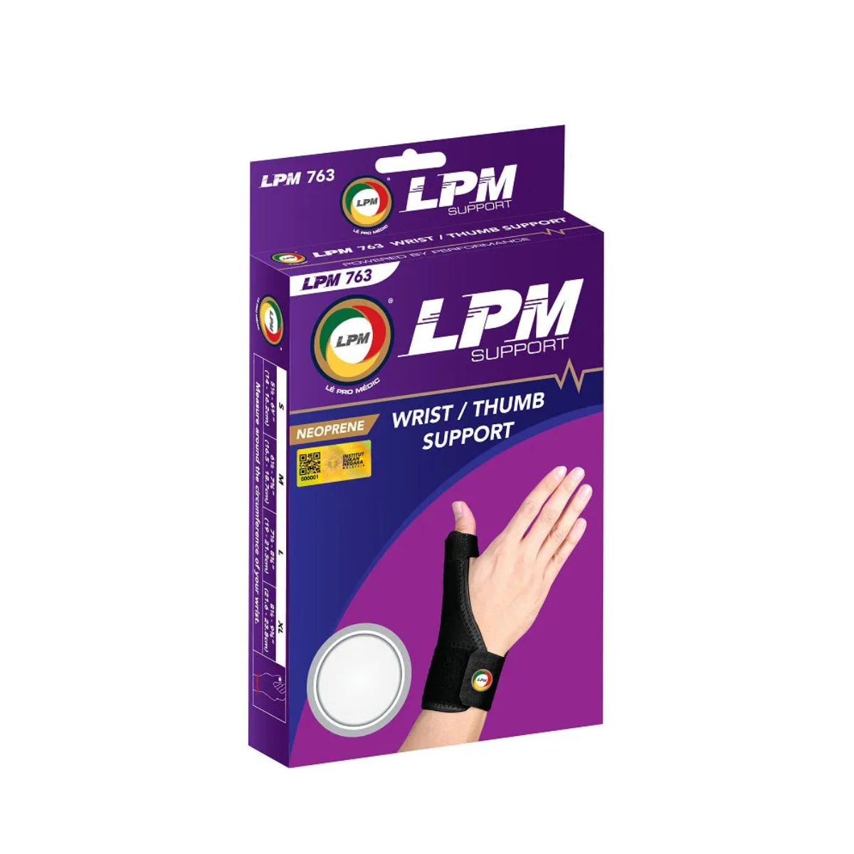 LPM NEOPRENE WRIST THUMB SUPPORT 763 L