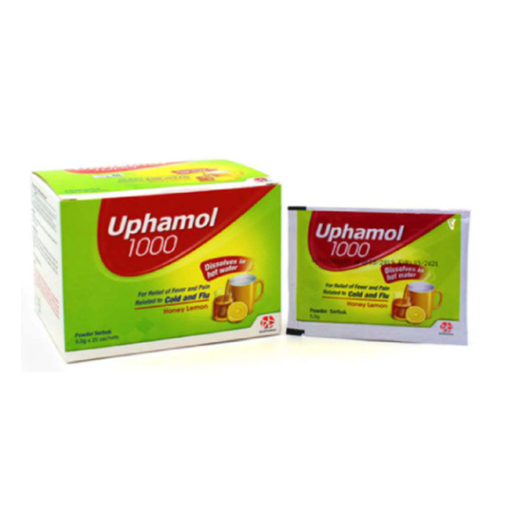 UPHAMOL 1000MG COLD HONEY LEMON SACHET 25S