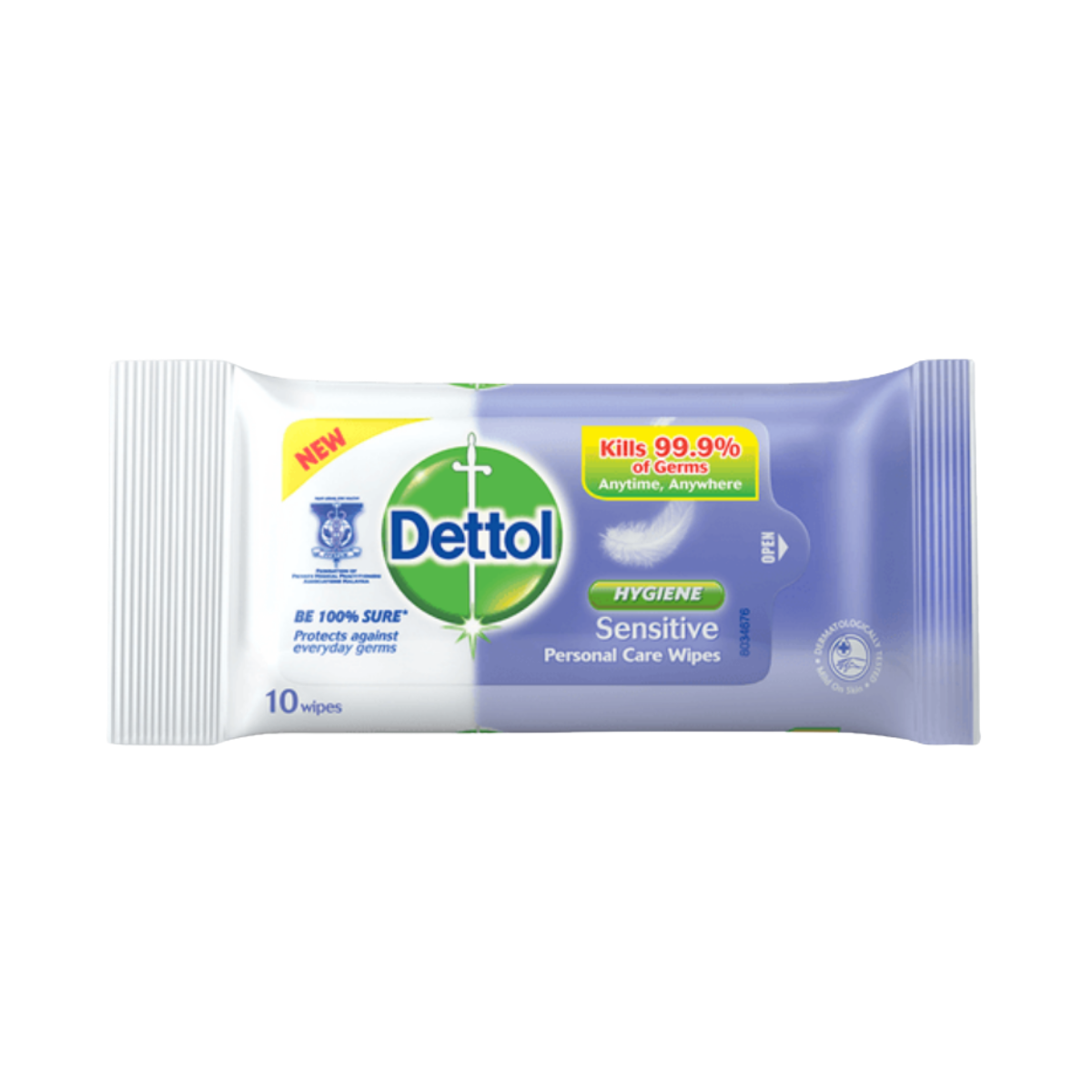 DETTOL WET WIPES SENSITIVE 10S