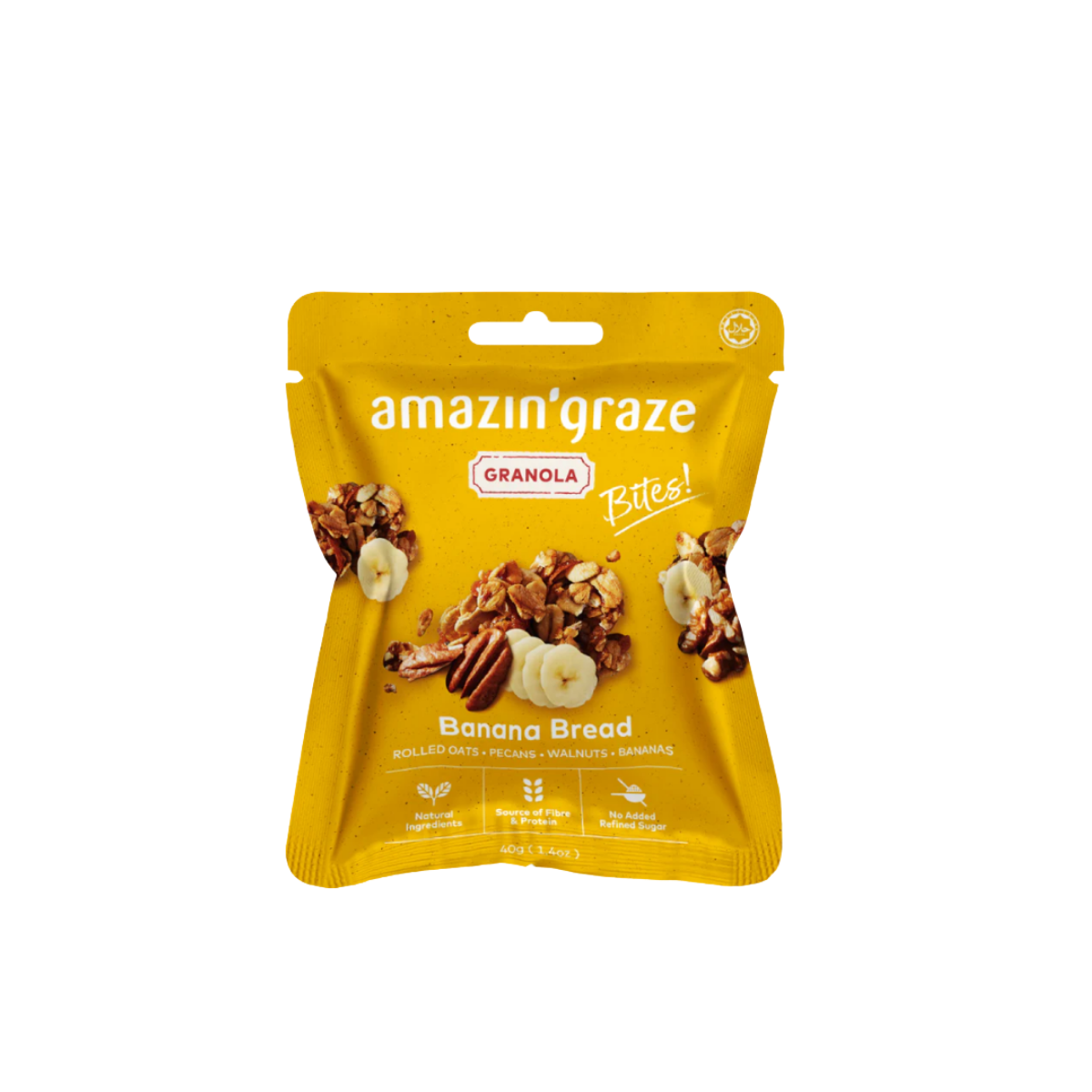 AMAZIN GRAZE BANANA BREAD GRANOLA BITES 40G