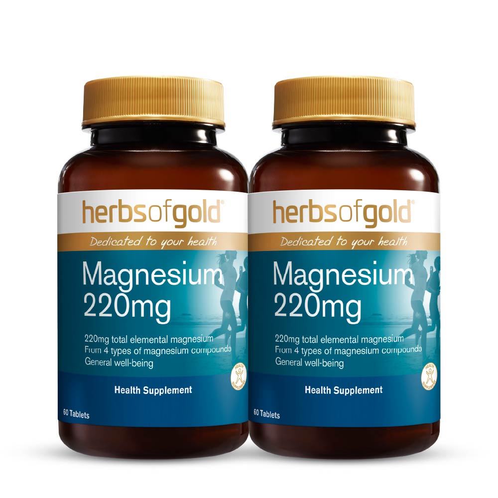 HERBS OF GOLD MAGNESIUM 220MG 60S X2