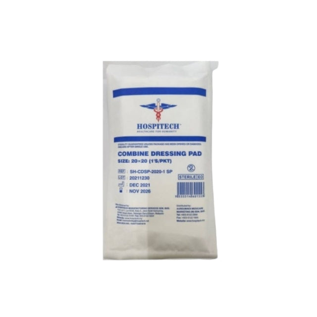 HOSPITECH COMBINE DRESSING PAD 20X20CM