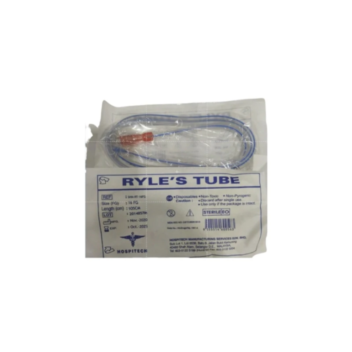 HOSPITECH RYLES TUBE SZ 8FG W/X-RAY LINE