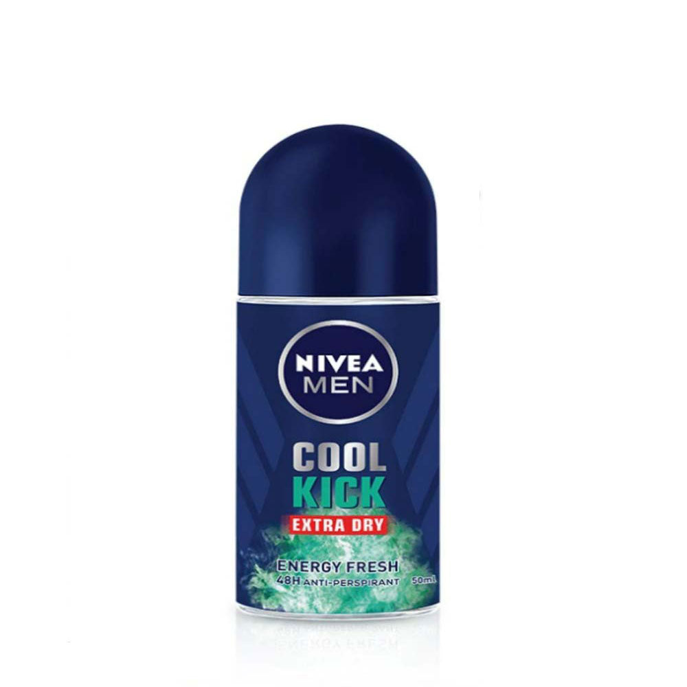 NIVEA FOR MEN DEODORANT COOL KICK EXTRA DRY ENERGY FRESH ROLL ON 50ML