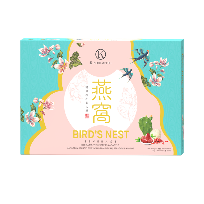 KINOHIMITSU BIRDNEST WITH RED DATES WOLFBERRIES & CACTUS 6S