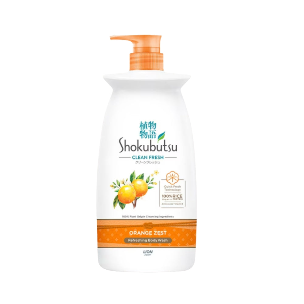 SHOKUBUTSU BODY WASH CLEAN FRESH ORANGE ZEST 900G