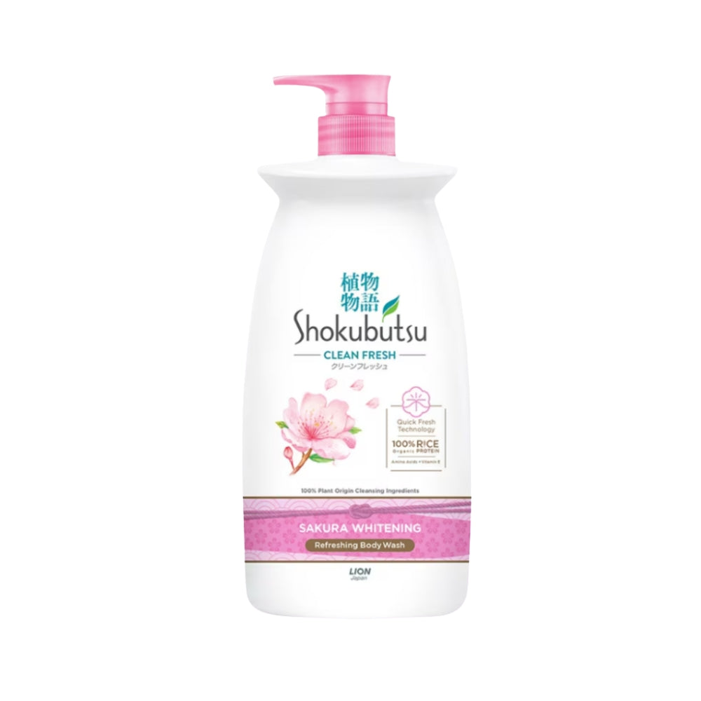 SHOKUBUTSU BODY WASH CLEAN FRESH SAKURA WHITENING 900G