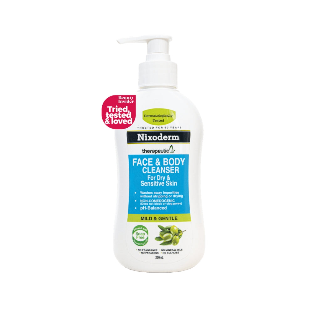 NIXODERM FACE & BODY CLEANSER 250ML