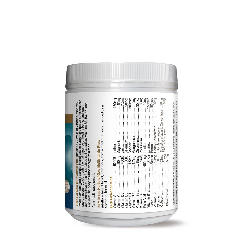 HERBS OF GOLD MULTIVITAMIN PLUS 120S