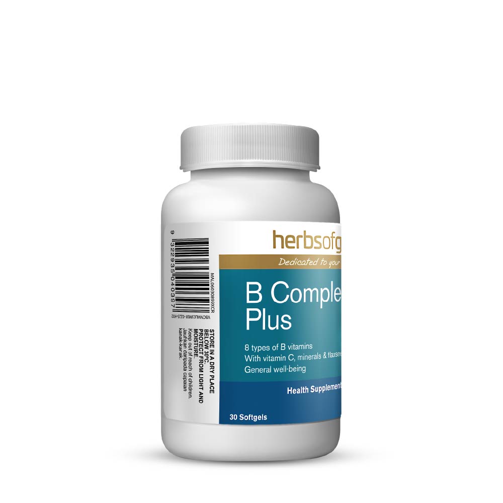 HERBS OF GOLD B COMPLEX PLUS 30S