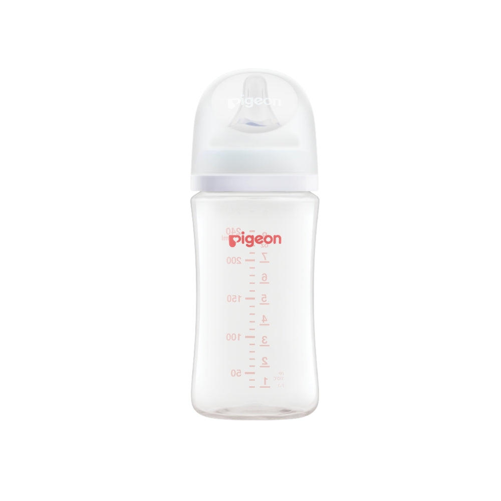 PIGEON SOFTOUCH PERISTALTIC PLUS WIDE NECK 3+M NURSING PP BOTTLE 240ML 1S