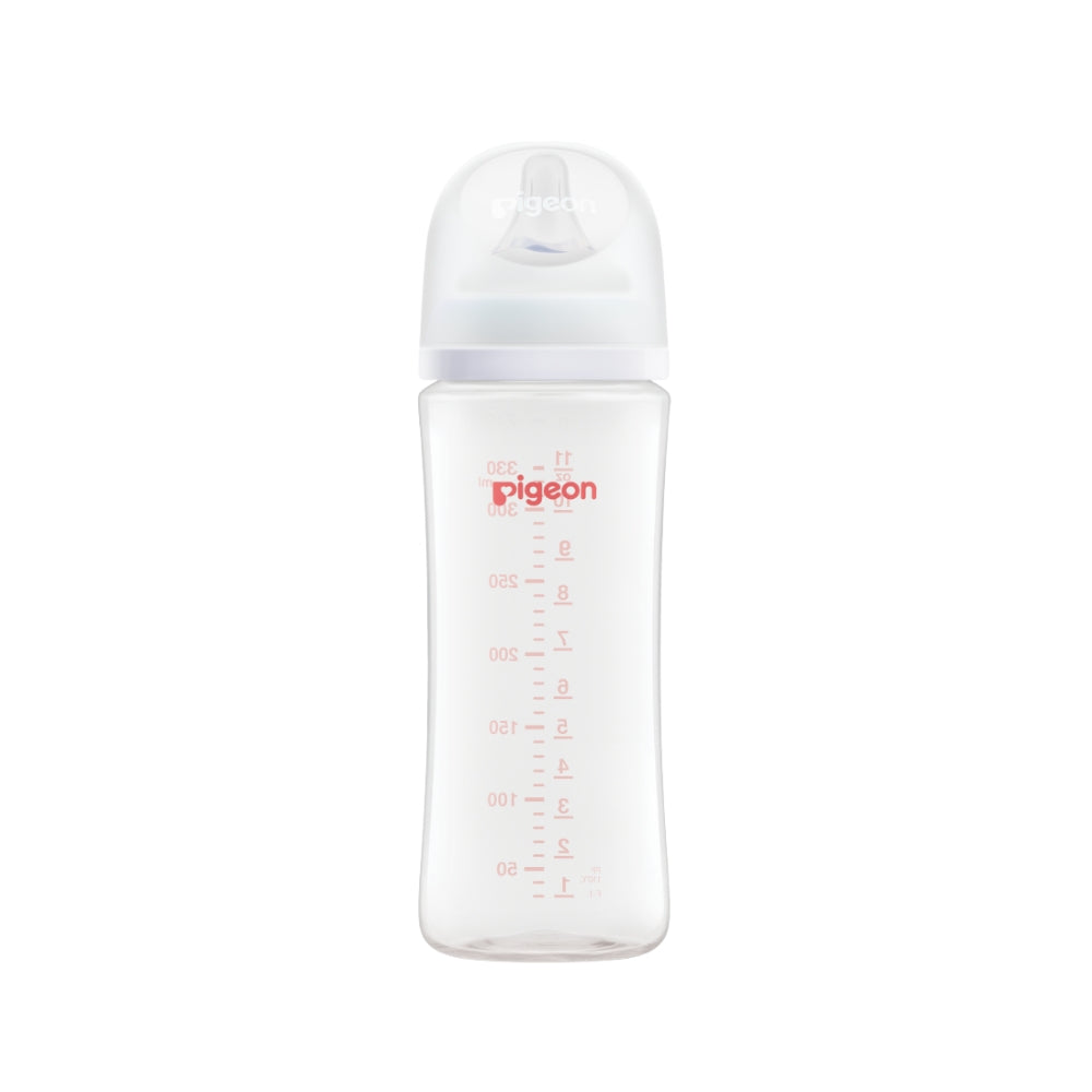 PIGEON SOFTOUCH PERISTALTIC PLUS WIDE NECK 6+M NURSING PP BOTTLE 330ML 1S