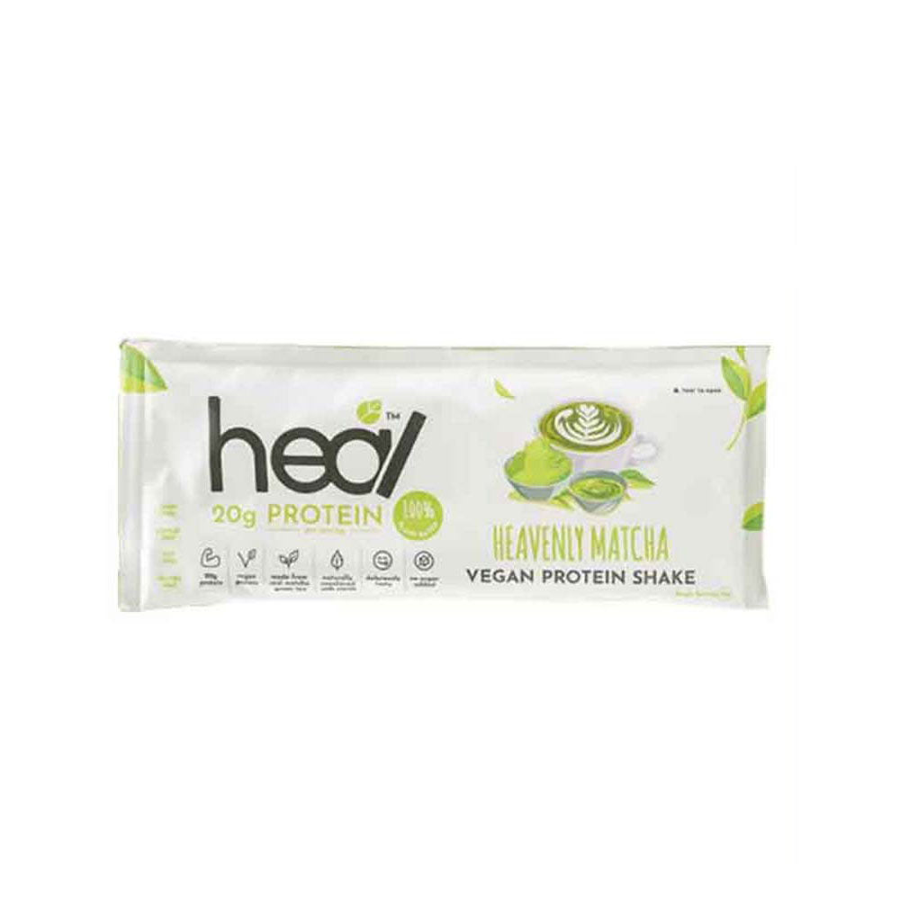HEAL HEAVENLY MATCHA VEGAN PROTEIN SHAKE SACHET 33G