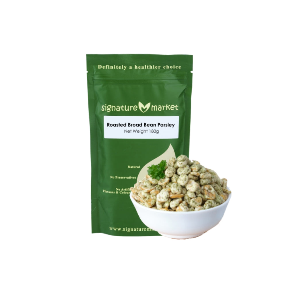 SIGNATURE MARKET PARSLEY ROASTED BROAD BEAN 180G