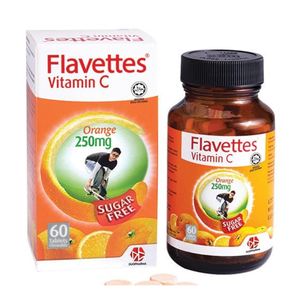 FLAVETTES VIT C 250MG SUGAR FREE ORANGE60S