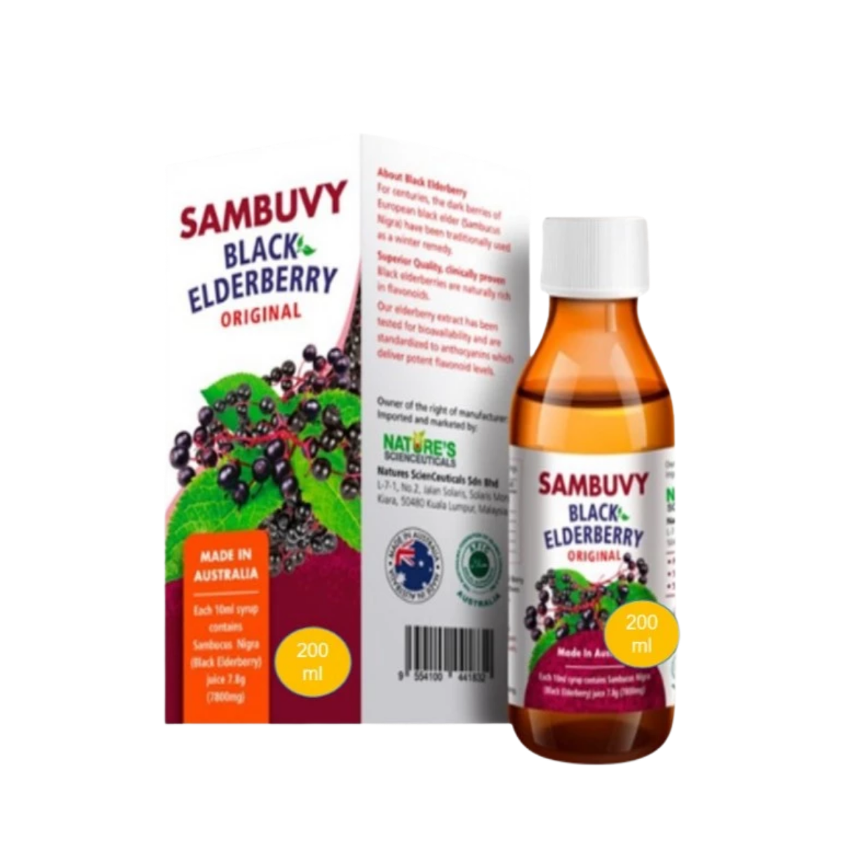 SAMBUVY BLACK ELDERBERRY ORI 200ML