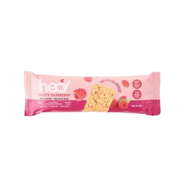 HEAL FRUITY RASPBERRY PROTEIN BAR 36G