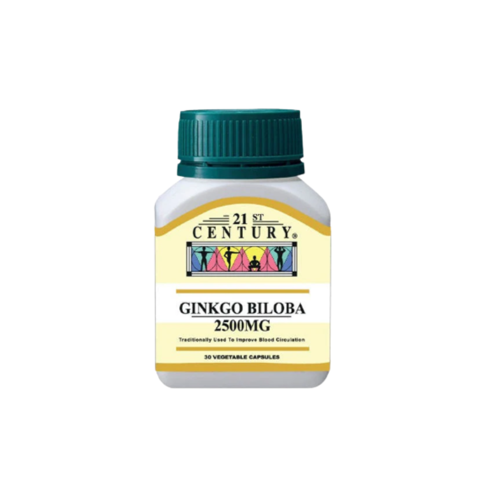 21ST CENTURY GINKGO BILOBA 2500MG 30S